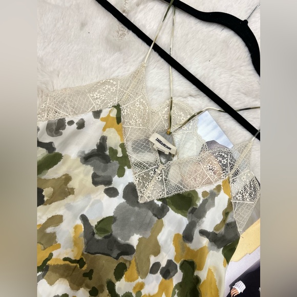 ZADIG & VOLTAIRE CHRISTY CAMO CAMISOLE TOP - Picture 6 of 12